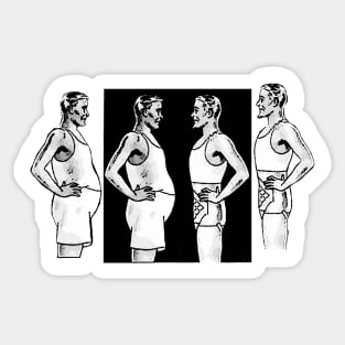 Belly Belt - Fat and Skinny Get fat and lose weight Sticker